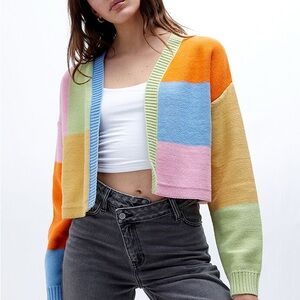 Pacsun LA hearts color block cardigan
